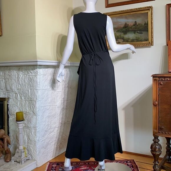 Banana Republic Soft Ponte Ruffle Maxi Wrap Dress - Picture 8 of 11